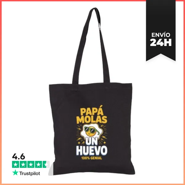 Bolsa De Tela PAPA MOLAS UN HUEVO Frase Divertida Frase En