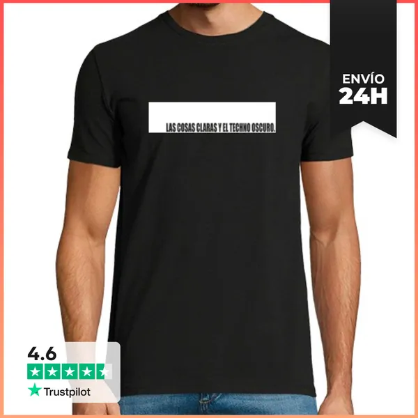 Camiseta Hombre Clásica Banner Las Cosas Claras Y BLANCO