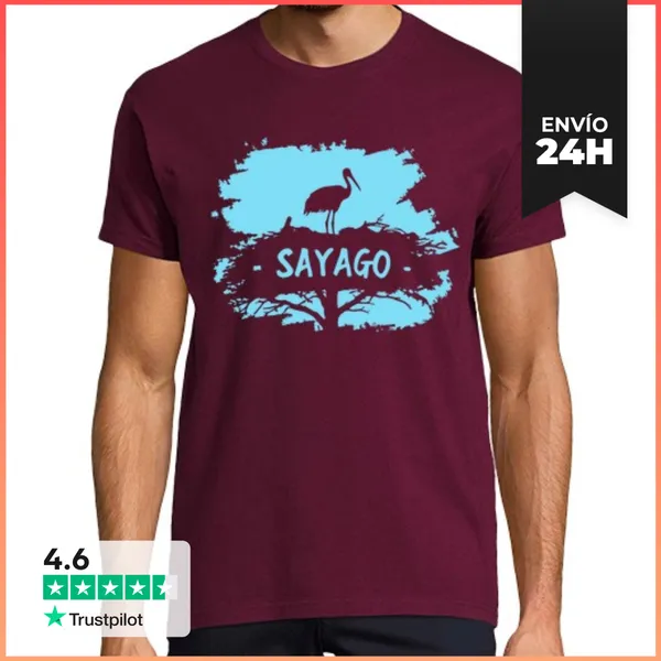 Camiseta Hombre Clásica Sayago Cigüeña LaTostadora