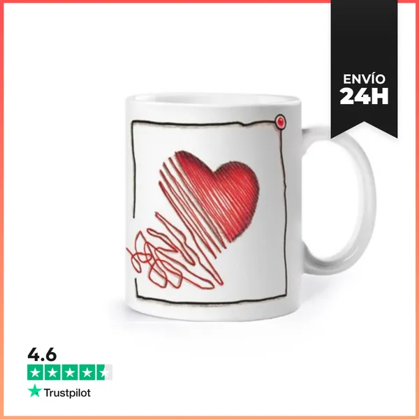 Taza Dos Corazones - Diseño Para Taza LaTostadora