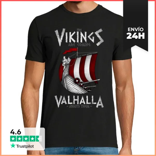 Camiseta Hombre Clásica Vikings Are Coming LaTostadora