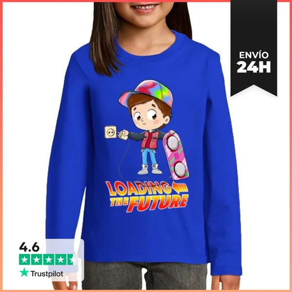 Camiseta Manga Larga Para Niños Loading The Future LaTostadora