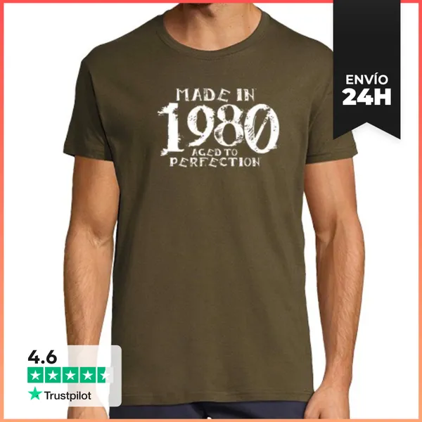 Camiseta Hombre Clásica 1980 KiraLynn Blanco LaTostadora