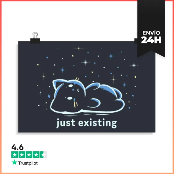 Póster Horizontal Solo Existir - Póster LaTostadora