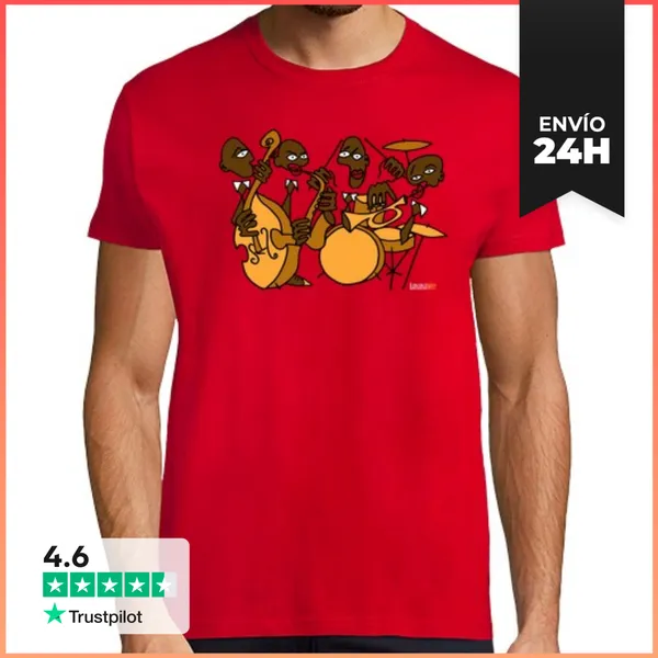 Camiseta Hombre Clásica Banana Jazz Band LaTostadora