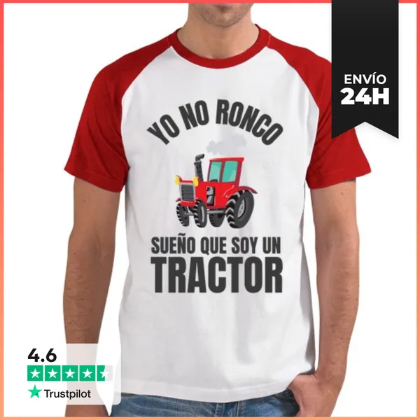 Camiseta Hombre, Estilo Béisbol Yo No Ronco Sueño Que Soy Un