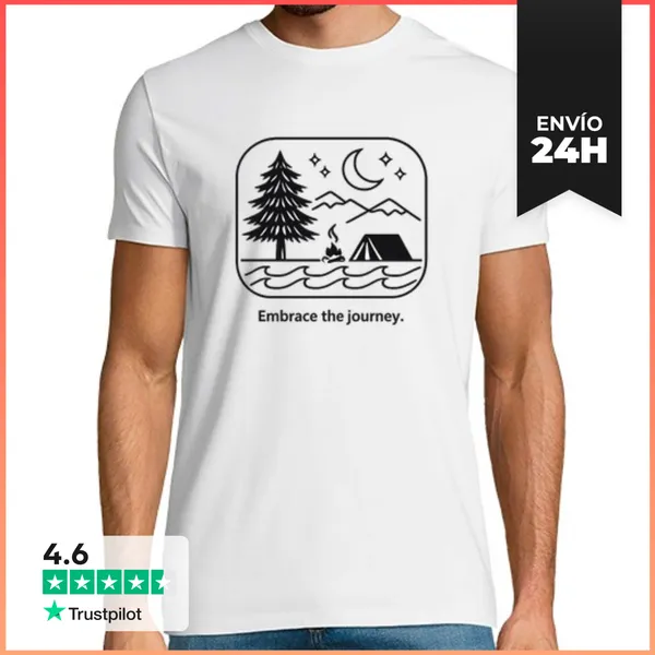 Camiseta Hombre Clásica Abraza El Viaje LaTostadora