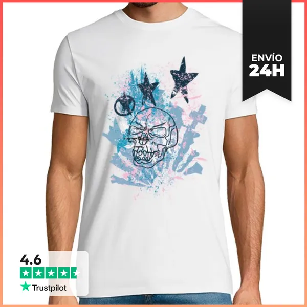 Camiseta Hombre Clásica Calavera Calavera LaTostadora