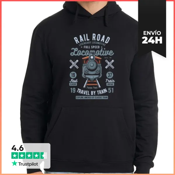 Sudadera Unisex Con Capucha Locomotive LaTostadora