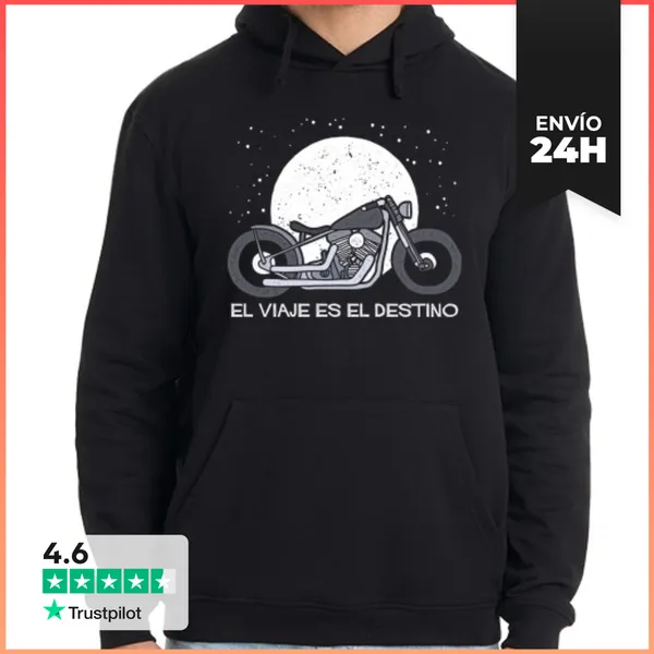 Sudadera Unisex Con Capucha El Viaje Es El Destino LaTostadora