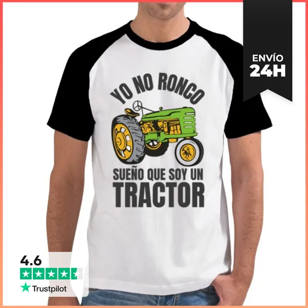Camiseta Hombre, Estilo Béisbol Yo No Ronco Sueño Que Soy Un
