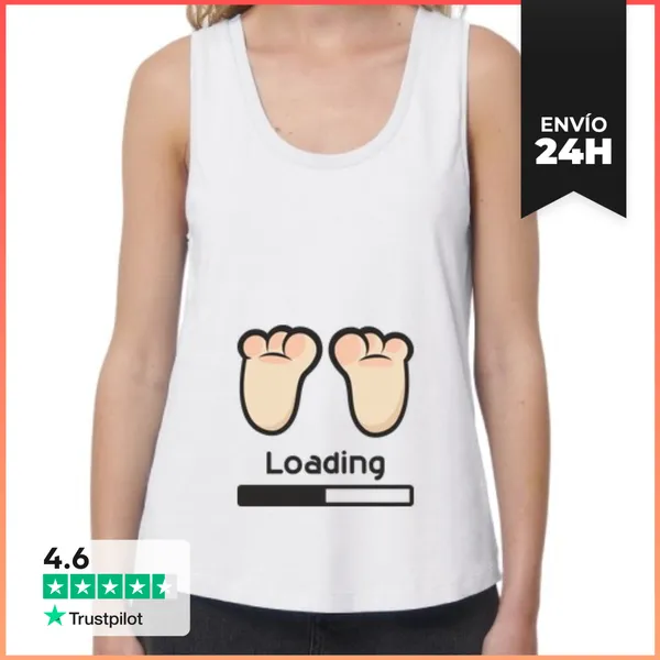 Camiseta Mujer Sin Mangas, Loose Fit Loading LaTostadora