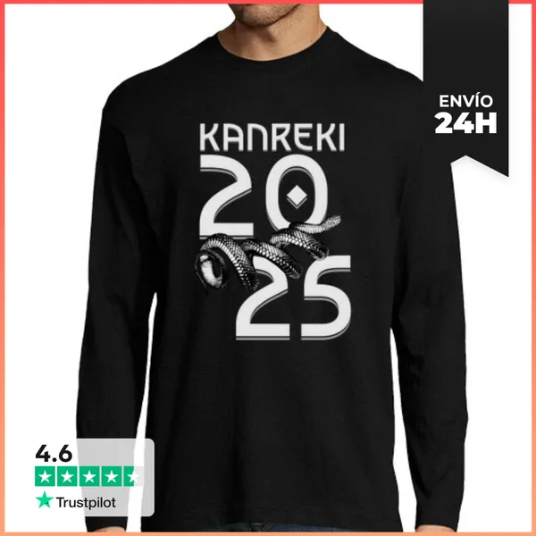 Camiseta Hombre Manga Larga Kanreki Japonés 60 Cumpleaños Año De