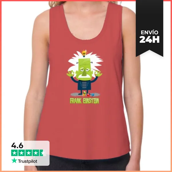 Camiseta Mujer Sin Mangas, Loose Fit Frank Einstein LaTostadora