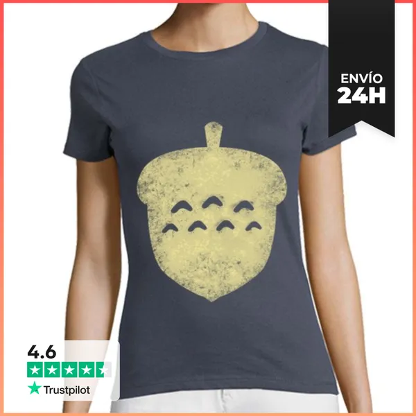 Camiseta Mujer Clásica Bellota Totoro Mujer LaTostadora
