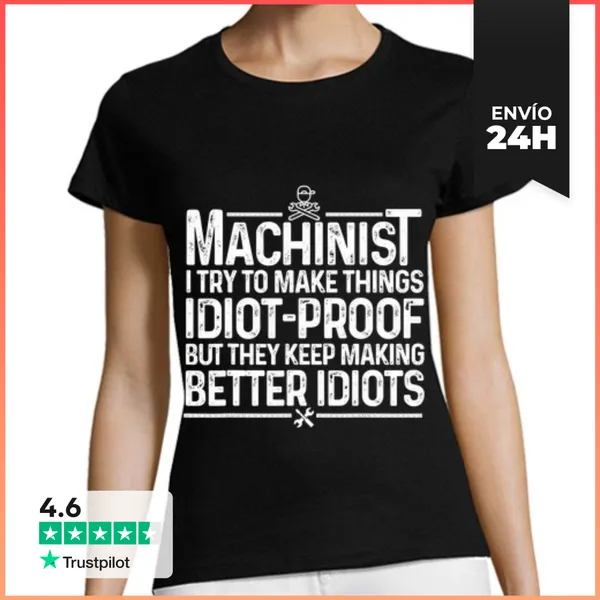 Camiseta Mujer Clásica Maquinista Divertido Para Hombres Papá