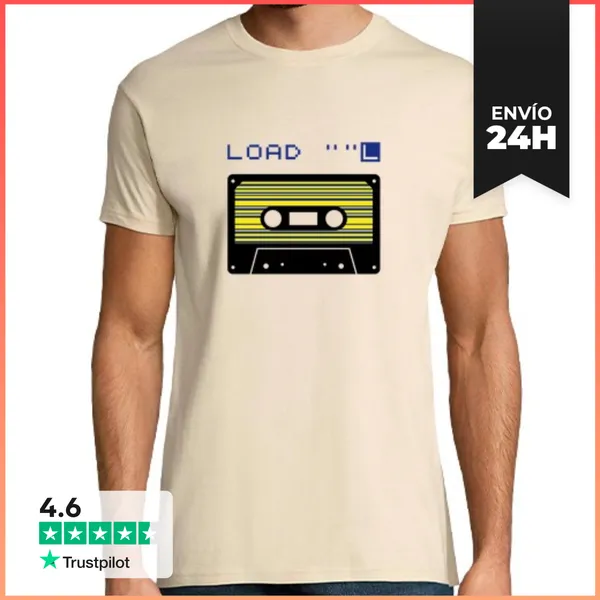 Camiseta Hombre Clásica Spectrum Tape Loader LaTostadora