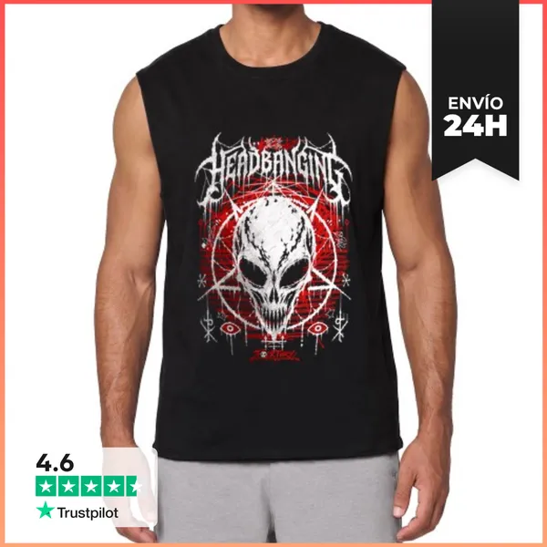 Camiseta Sin Mangas Alien Craneo LaTostadora