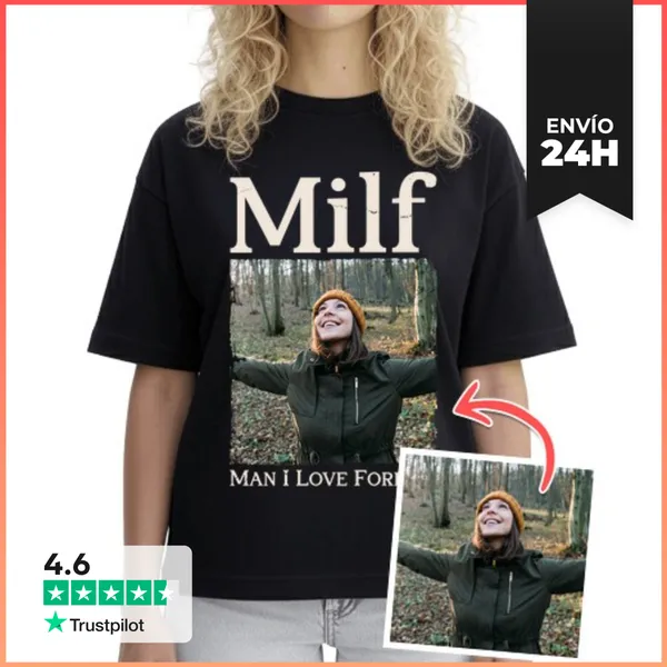 Camiseta Mujer Boxy Camiseta Oversize Milf Man I Love Forests