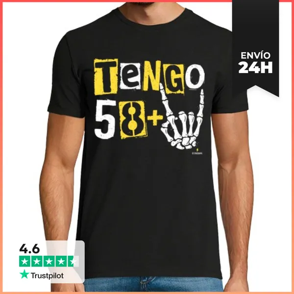 Camiseta Hombre Clásica Tengo 58 Más 2 LaTostadora