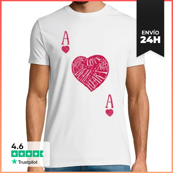 Camiseta Hombre Clásica As De Corazones LaTostadora