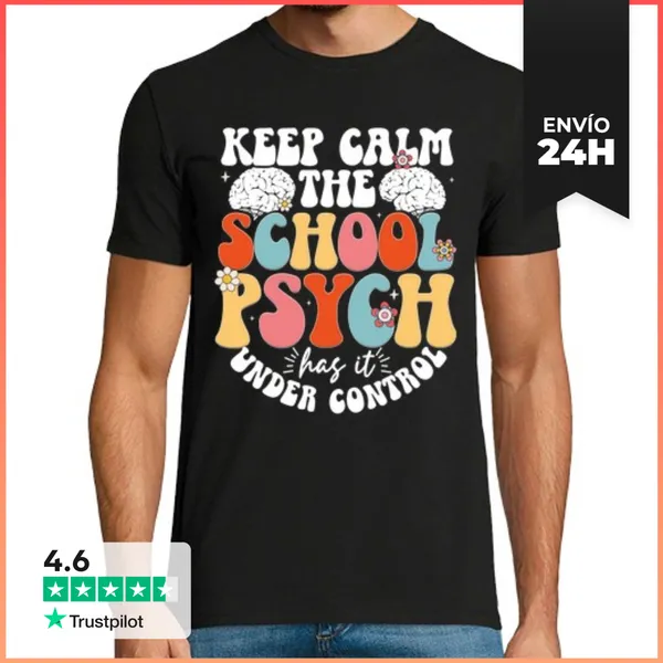 Camiseta Hombre Clásica La Psicología Escolar Lo Tiene Bajo Con