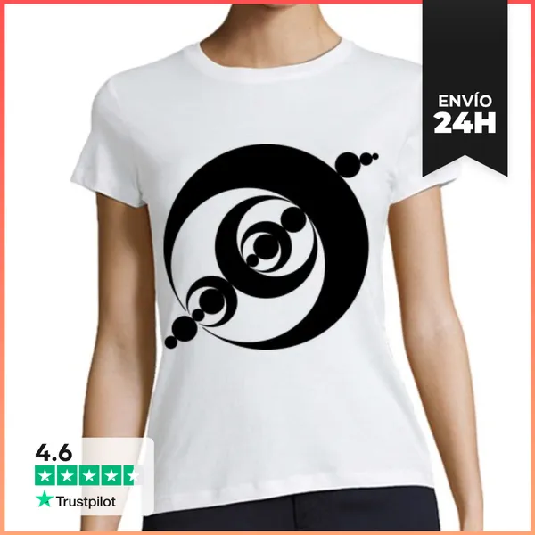 Camiseta Mujer Clásica Diseño De Círculo De Cultivos De Espira