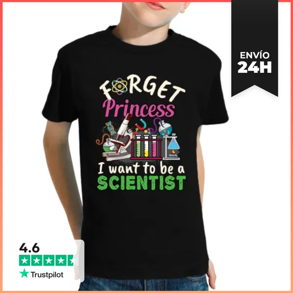 Camiseta Clásica Para Niños Olvida La Princesa Chica De Ciencia