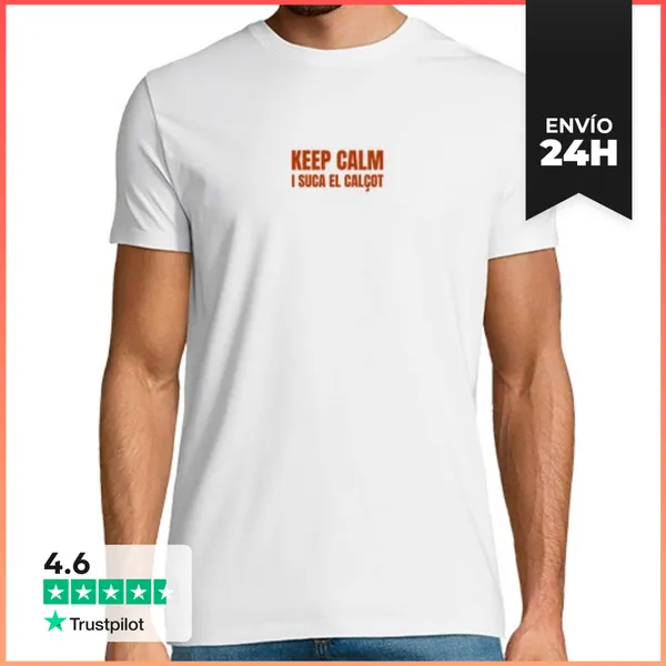 Camiseta Hombre Clásica CALÇOTADA - Keep Calm I Suca El Calçot