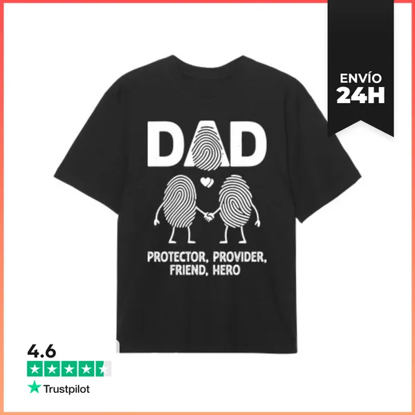 Camiseta Oversize DAD PROTECTOR PROVIDER FRIEND HERO LaTostadora