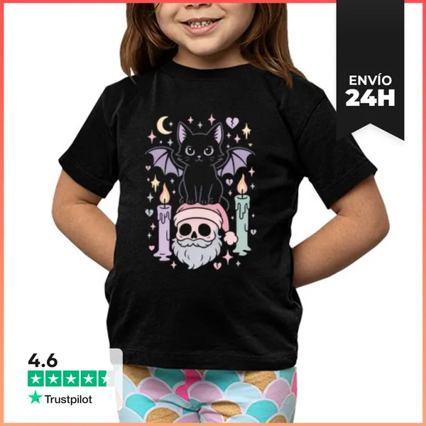 Camiseta Clásica Para Niños Pastel Gótico Navidad Gótico Pastel
