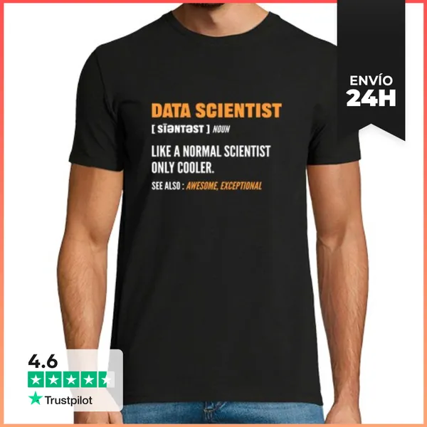 Camiseta Hombre Clásica Ciencia De Datos Definición Análisis De