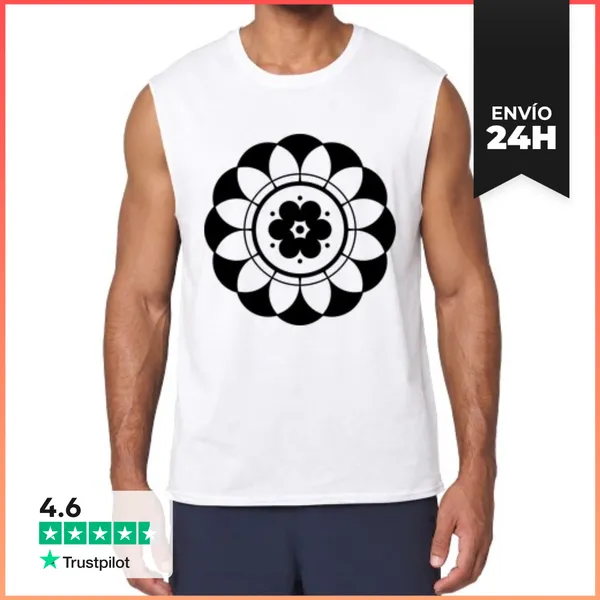 Camiseta Sin Mangas Mandala De Flores En Círculo De Cultivo