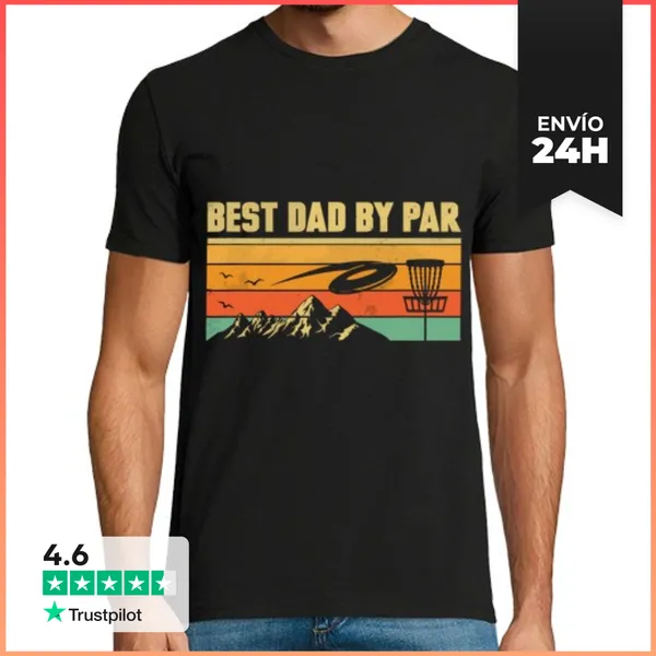 Camiseta Hombre Clásica Papá Divertido De Disco Golf Hombres