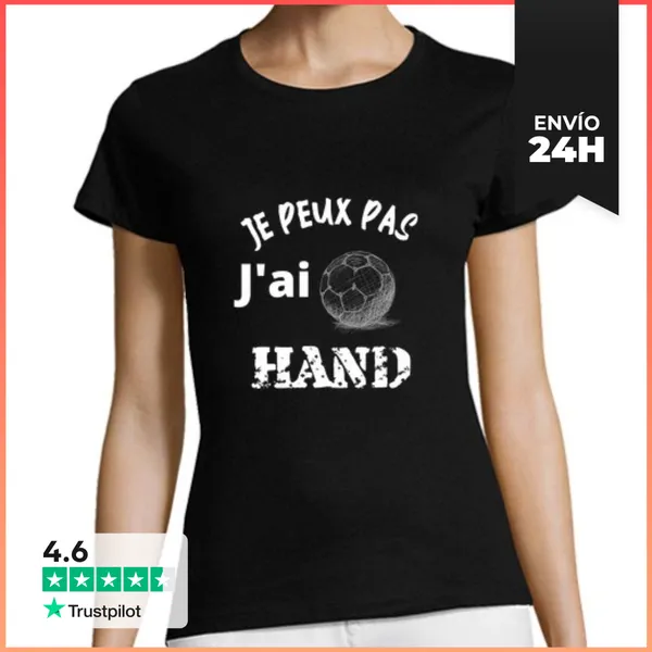 Camiseta Mujer Clásica No Puedo Tengo Una Mano Don De Humor