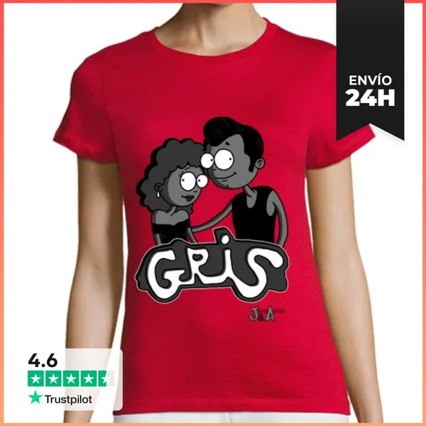 Camiseta Mujer Clásica Gris - Chica LaTostadora