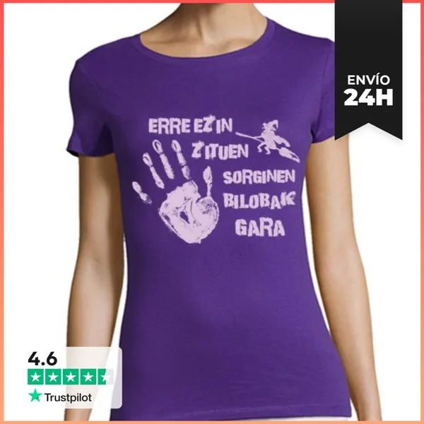 Camiseta Mujer Clásica ERRE EZIN ZITUEN SORGINEN BILOBAK GARA