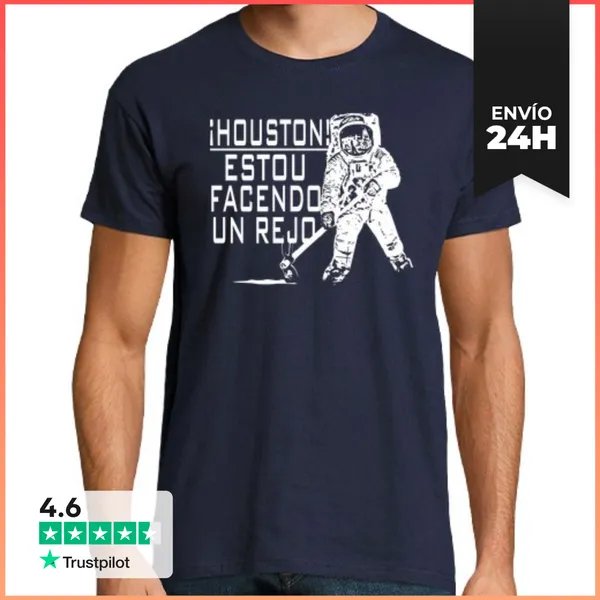 Camiseta Hombre Clásica Houston. Estou Facendo Un Rejo.