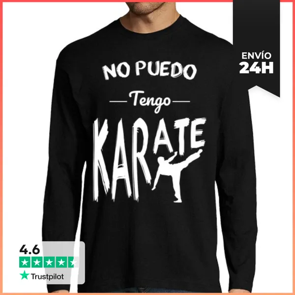 Camiseta Hombre Manga Larga No Puedo Tengo Karate LaTostadora