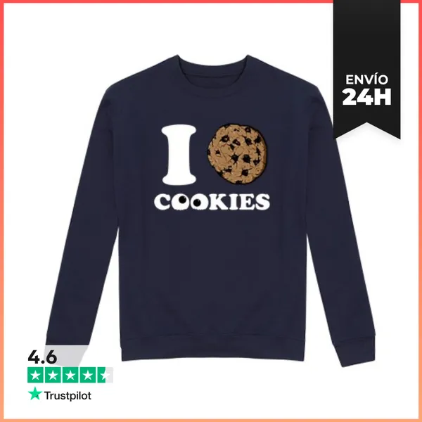 Sudadera Unisex I Love Cookies LaTostadora