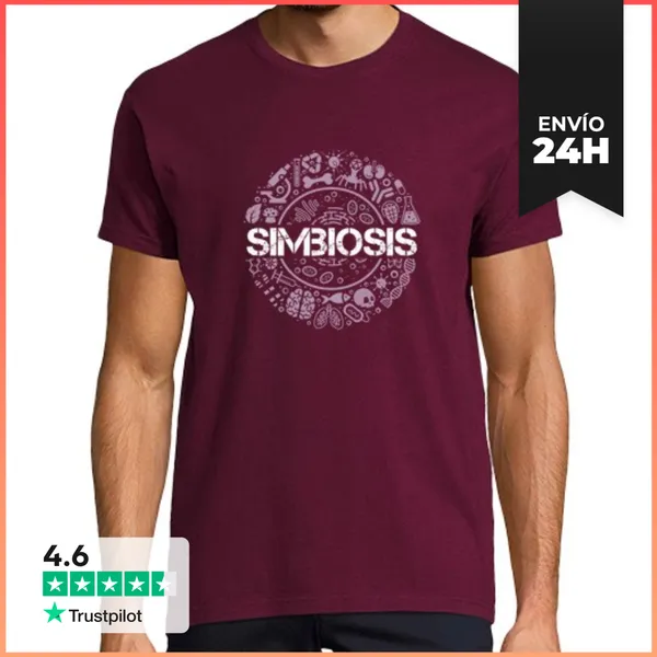 Camiseta Hombre Clásica Proyecto Simbiosis Morado LaTostadora
