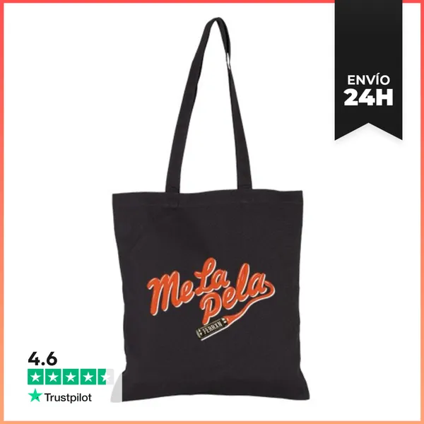 Bolsa De Tela Tote Negra Me La Pela Ferrxn LaTostadora
