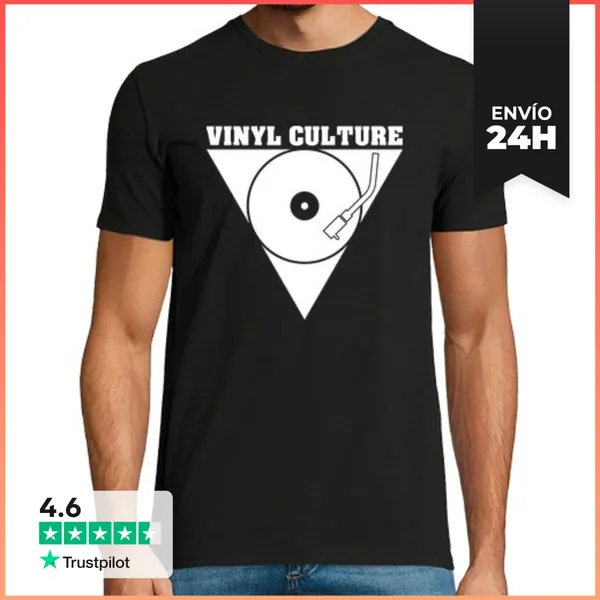Camiseta Hombre Clásica VINYL CULTURE TRIANGLE LaTostadora