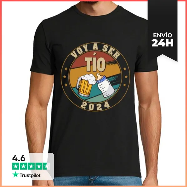 Camiseta Hombre Clásica Voy A Ser Tio En Practicas 2024