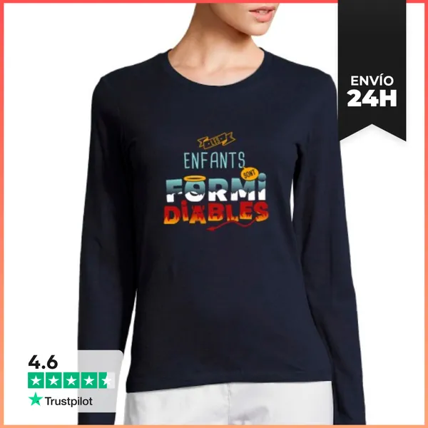 Camiseta Mujer Manga Larga Los Niños Son Formidables LaTostadora