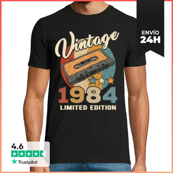 Camiseta Hombre Clásica Vintage 1984 Limited Edition LaTostadora