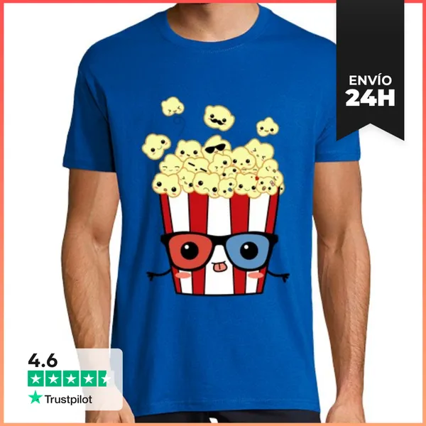 Camiseta Hombre Clásica PopCorn 3D LaTostadora