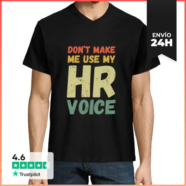 Camiseta Hombre, Cuello Pico No Me Hagas Usar Mi Voz De Recursos