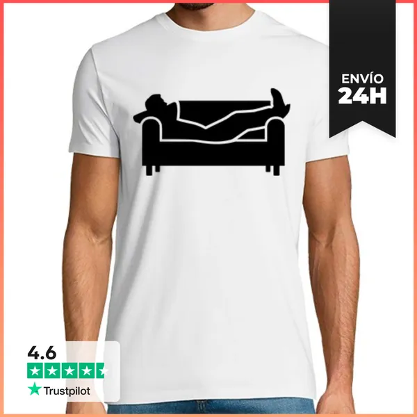 Camiseta Hombre Clásica Sofá Relax LaTostadora