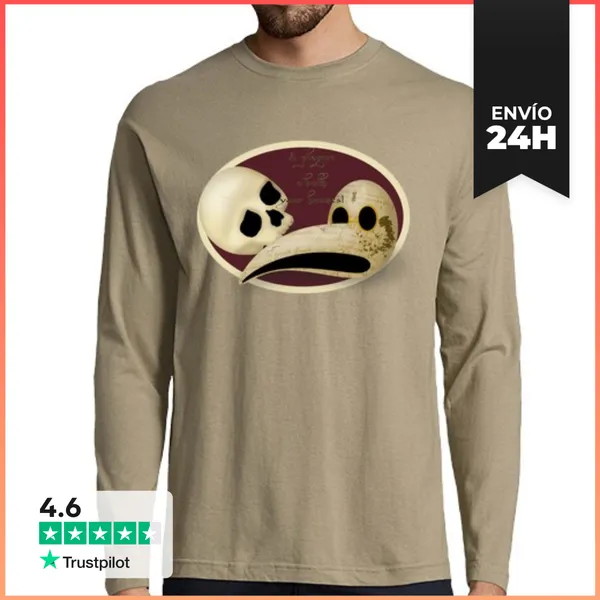Camiseta Hombre Manga Larga Que La Plaga Caiga Sobre Vuestras
